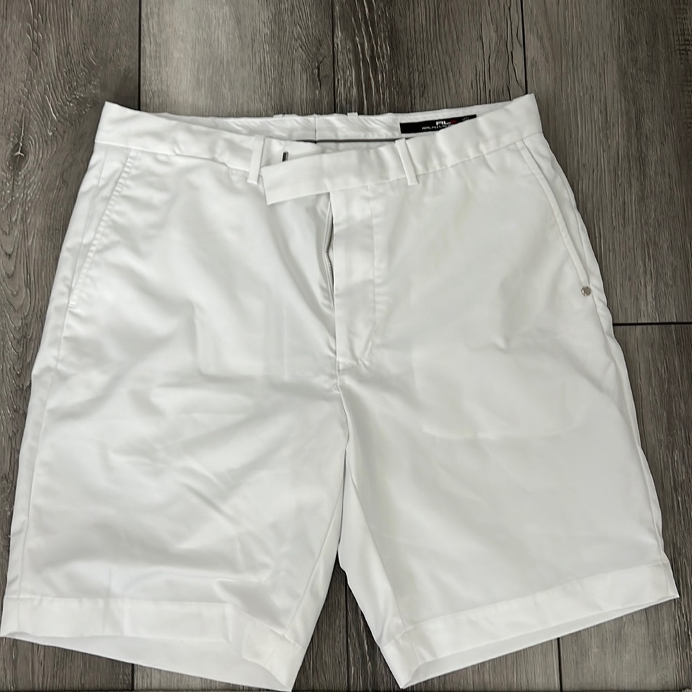 White size 34 golf shorts